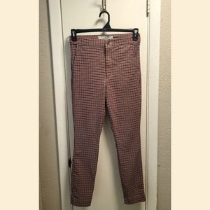 Hollister Ultra High-Rise Skinny Crop Pants in plaid/gingham size medium NWOTs